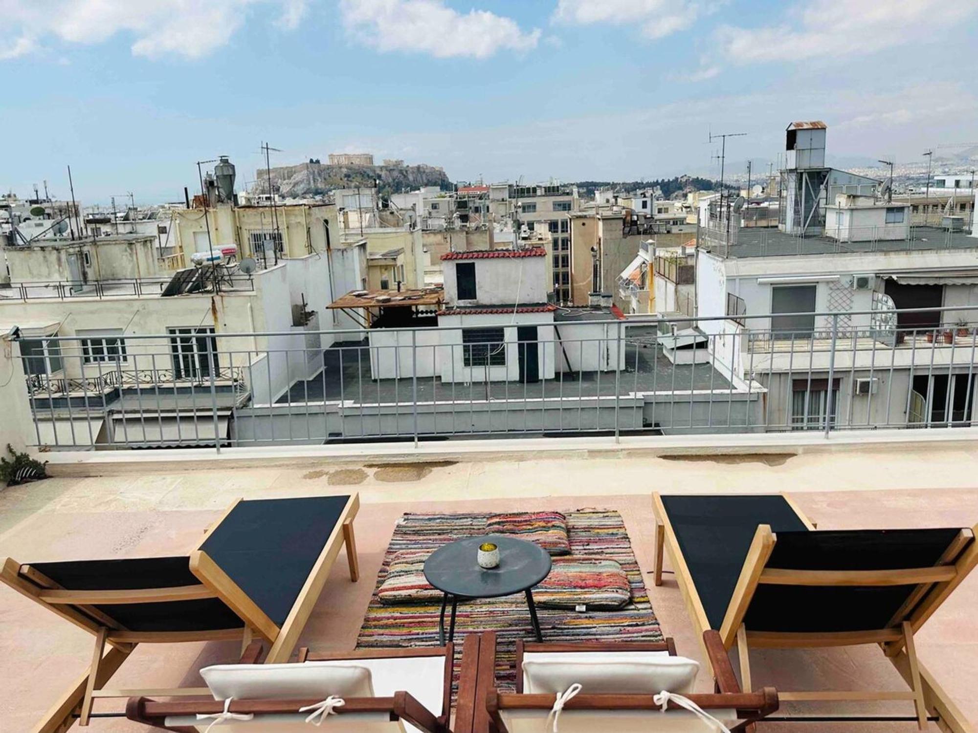 200Mbps Wifi - Penthouse With Acropolis View Leilighet Athen Eksteriør bilde