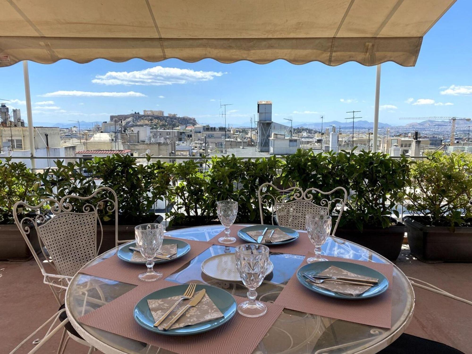 200Mbps Wifi - Penthouse With Acropolis View Leilighet Athen Eksteriør bilde