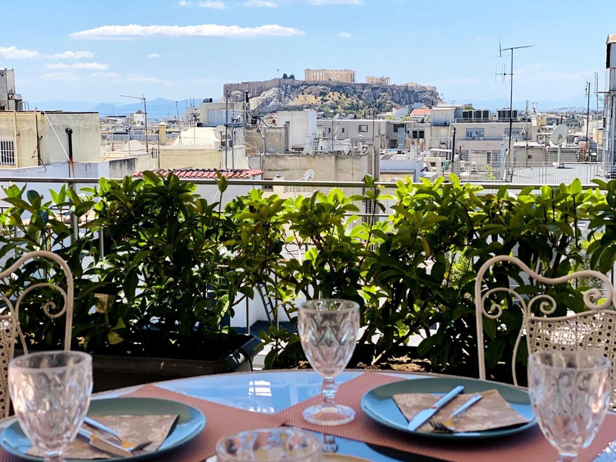 200Mbps Wifi - Penthouse With Acropolis View Leilighet Athen Eksteriør bilde